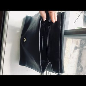 Vintage black leather coach purse